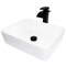 Novatto White Porcelain Vessel Sink with Matte Black Faucet, Drain and Sealer NSFC-01321136MB - alternate 1